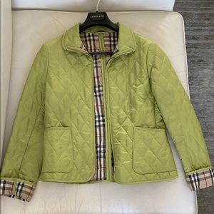 Rare Burberry Lime Green Quilted Jacket